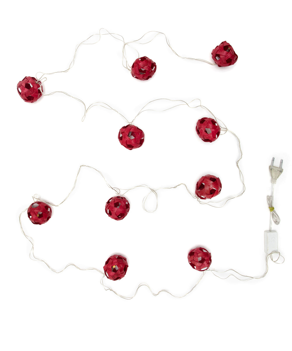 Multicoloured Star Full Moon Handcrafted bamboo String Light