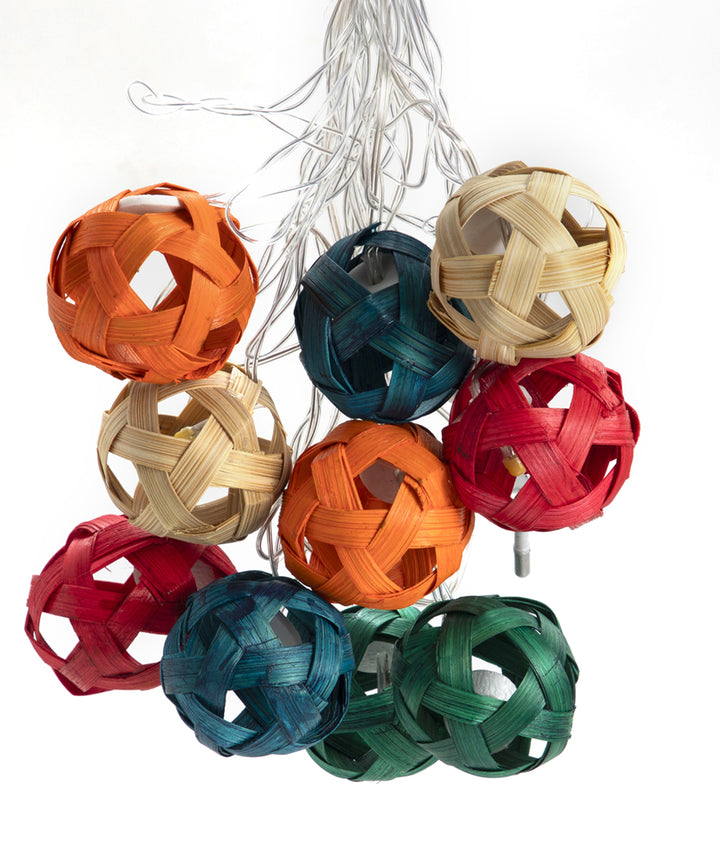 Multicoloured Star Full Moon Handcrafted bamboo String Light