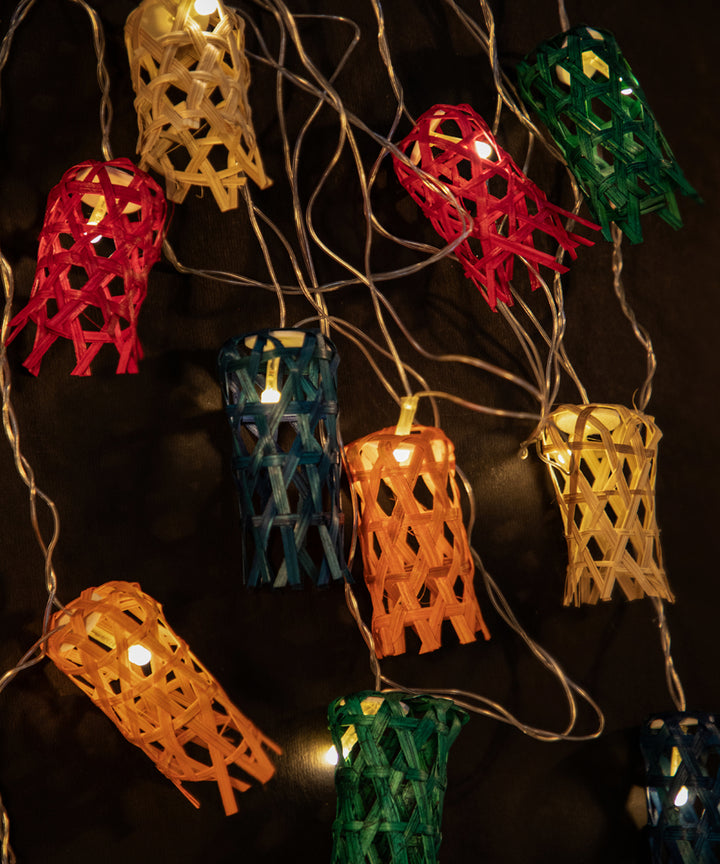 Multicoloured Bell Handcrafted bamboo String Light