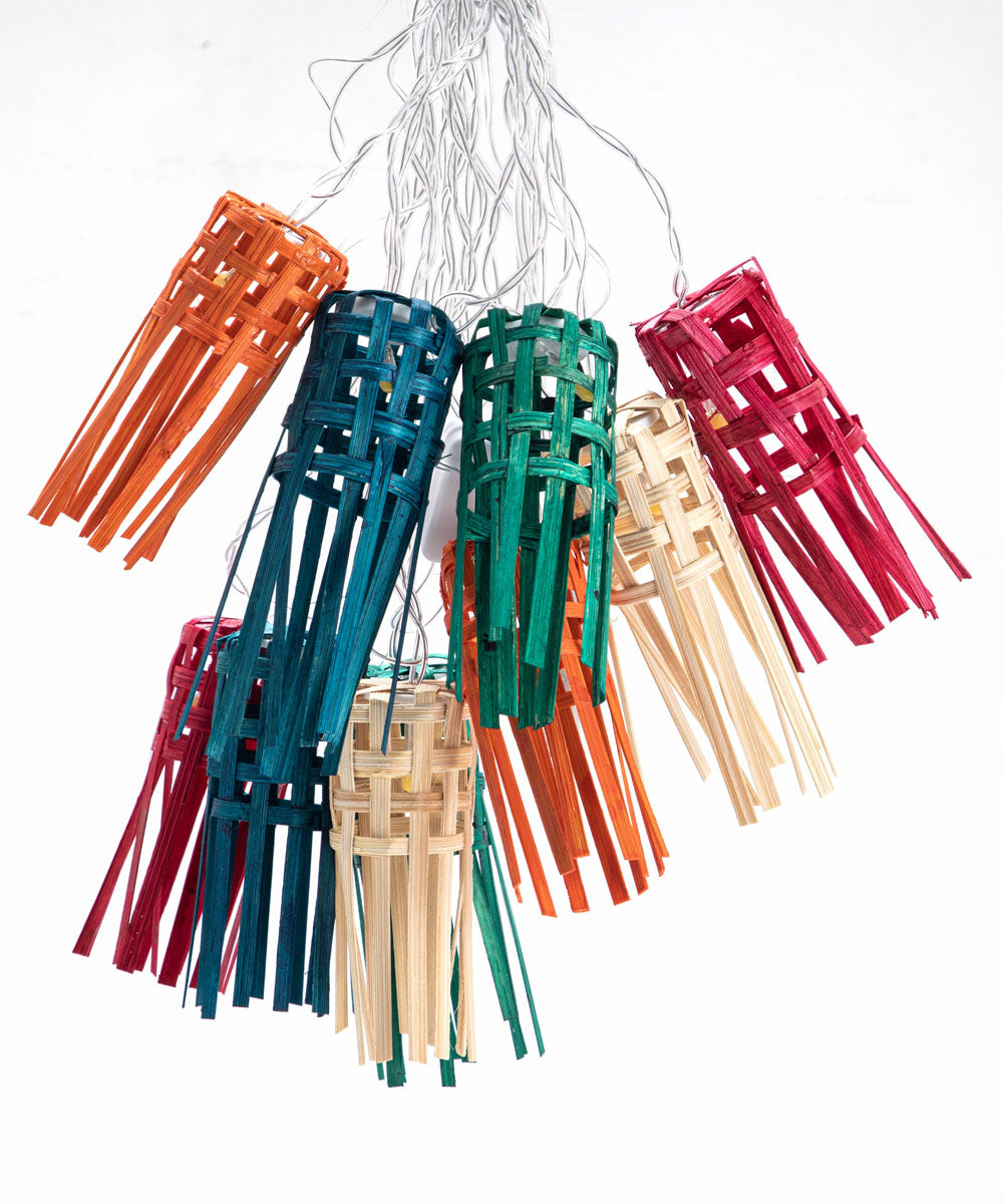 Multicoloured Frill Handcrafted bamboo String Light