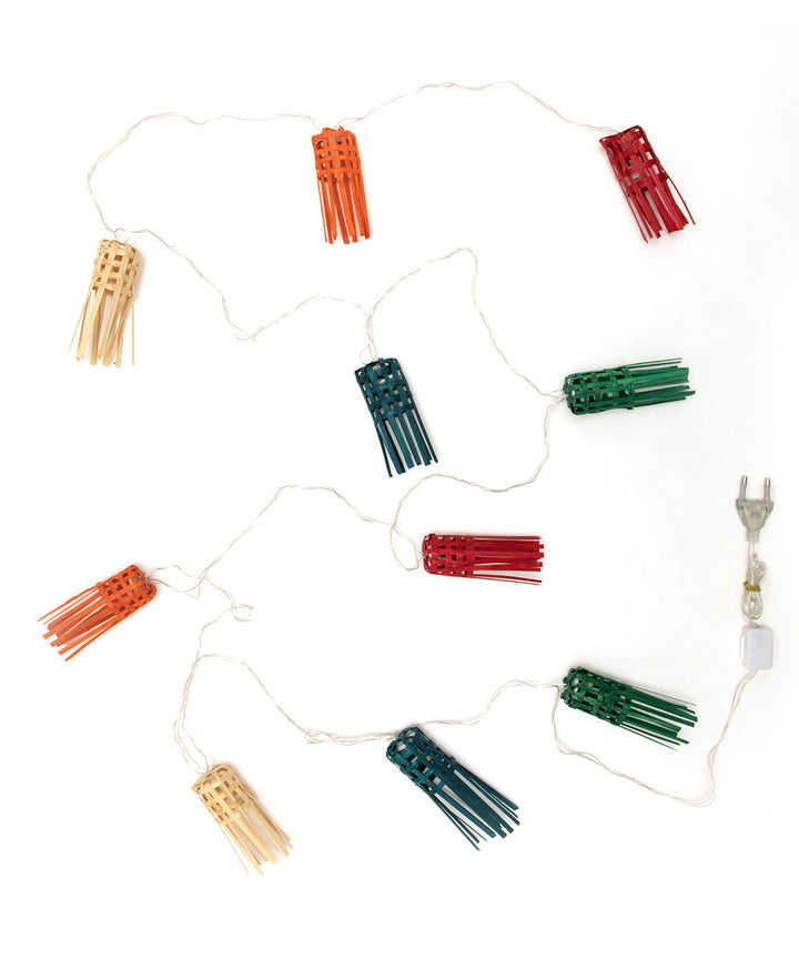 Multicoloured Frill Handcrafted bamboo String Light