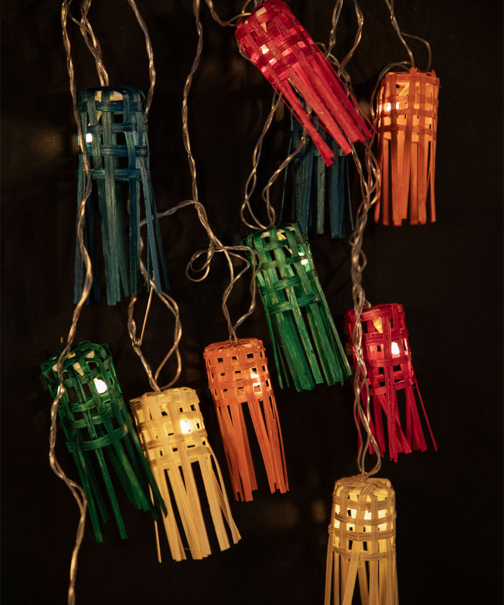 Multicoloured Frill Handcrafted bamboo String Light