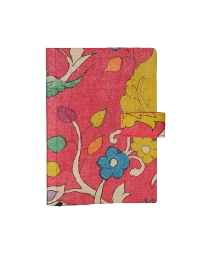 Red cotton hand printed kalamkari diary