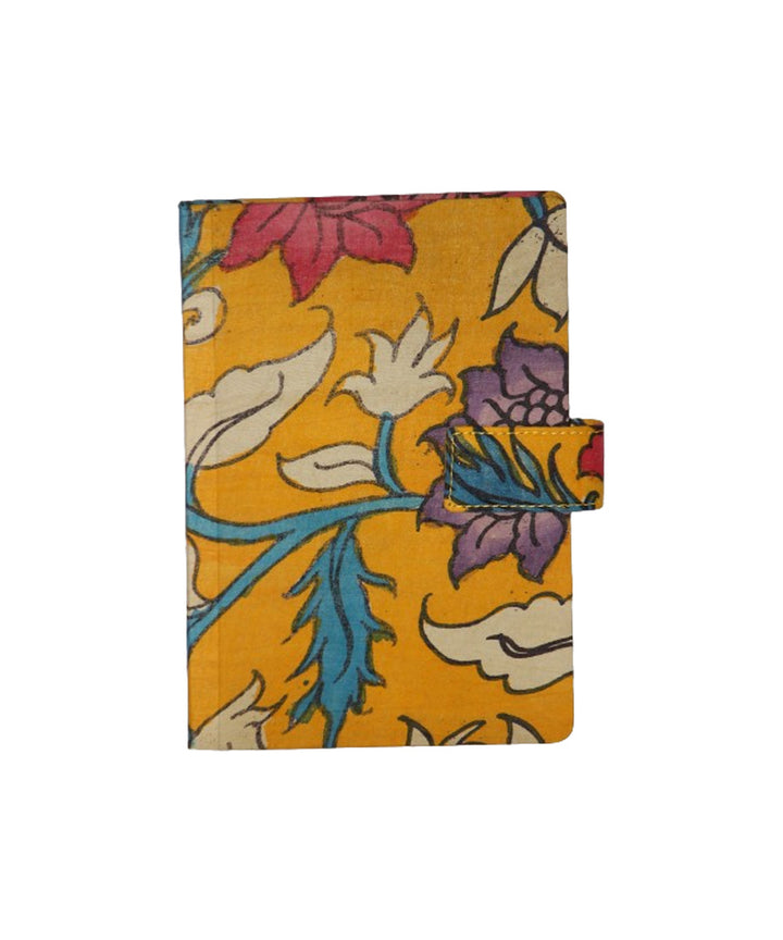 Yellow cotton hand printed kalamkari diary