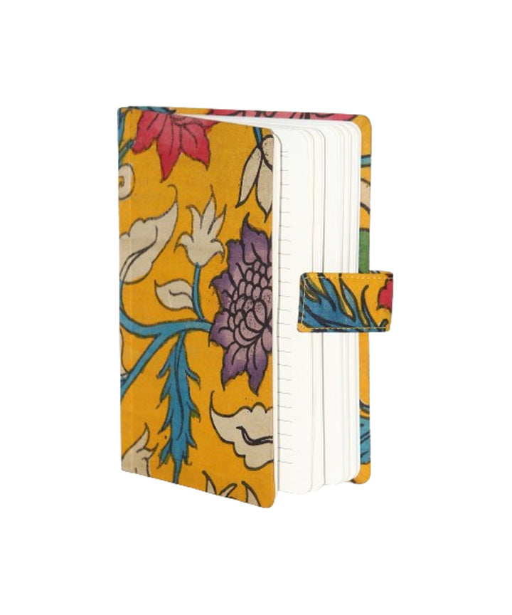 Yellow cotton hand printed kalamkari diary