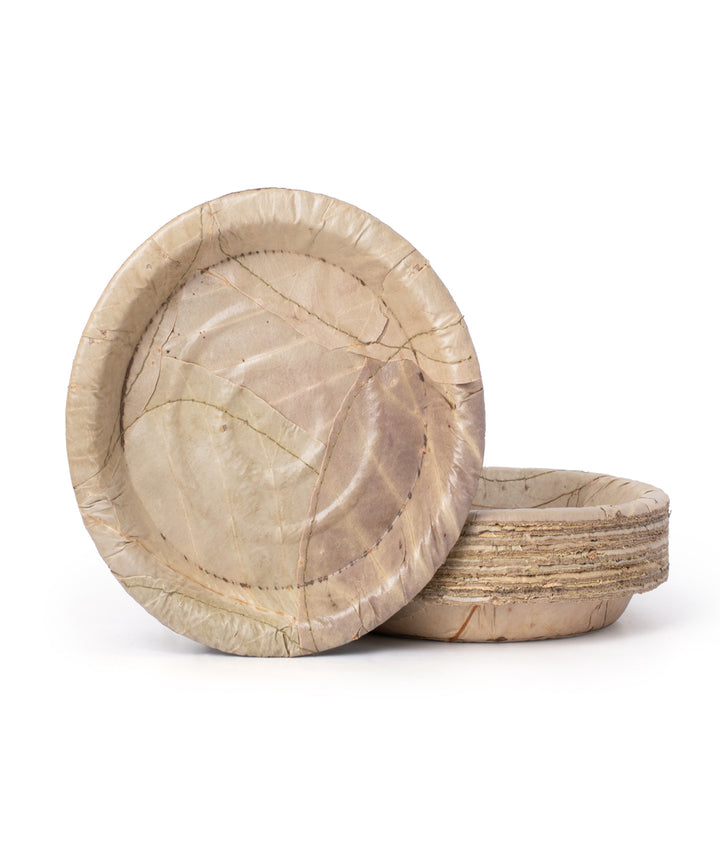 Beige Disposable  Handcrafted plates