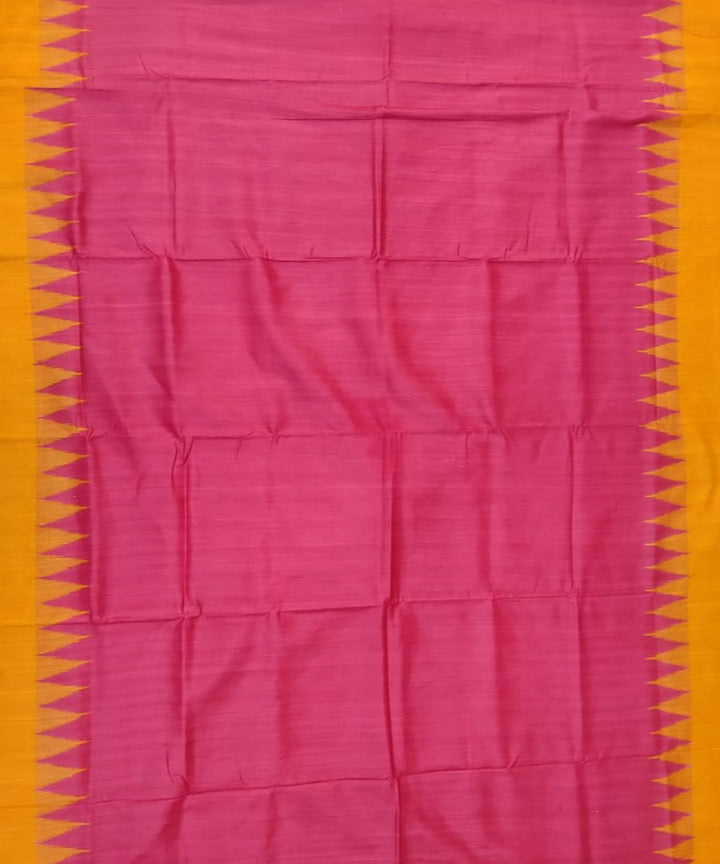 Yellow red silk handloom gopalpur saree