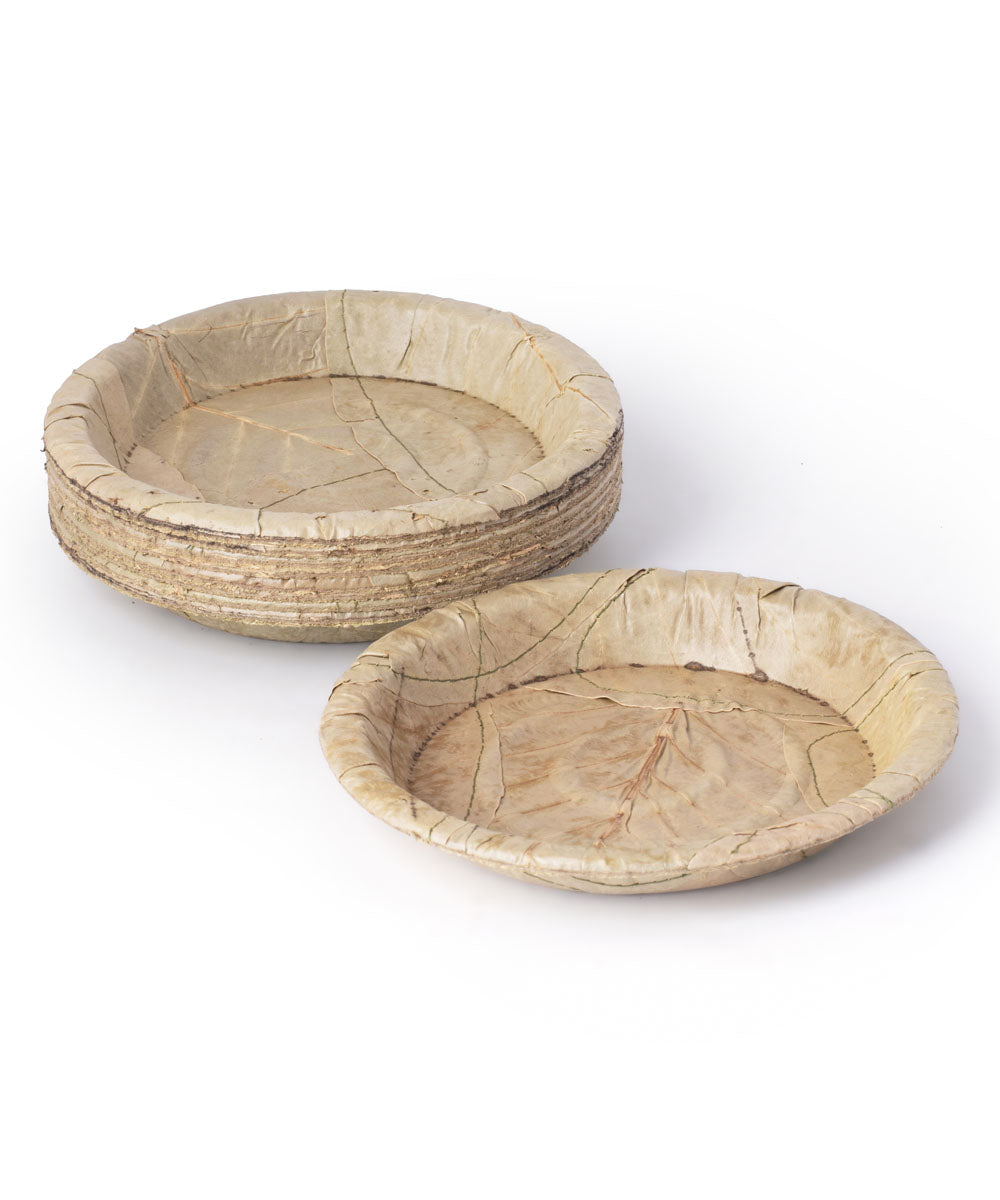 Beige Disposable  Handcrafted plates