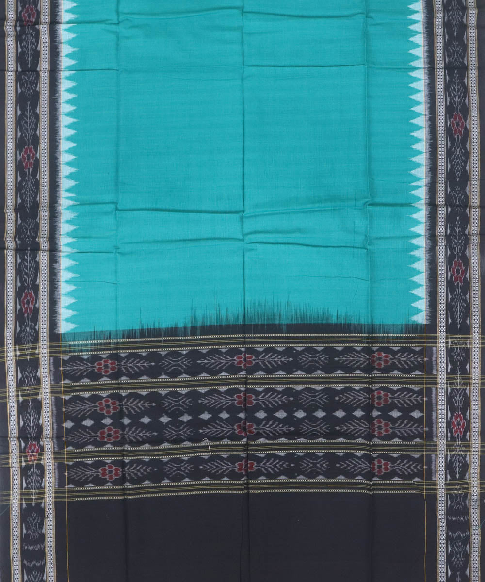 Light sea green multicolor handwoven cotton sambalpuri dress material