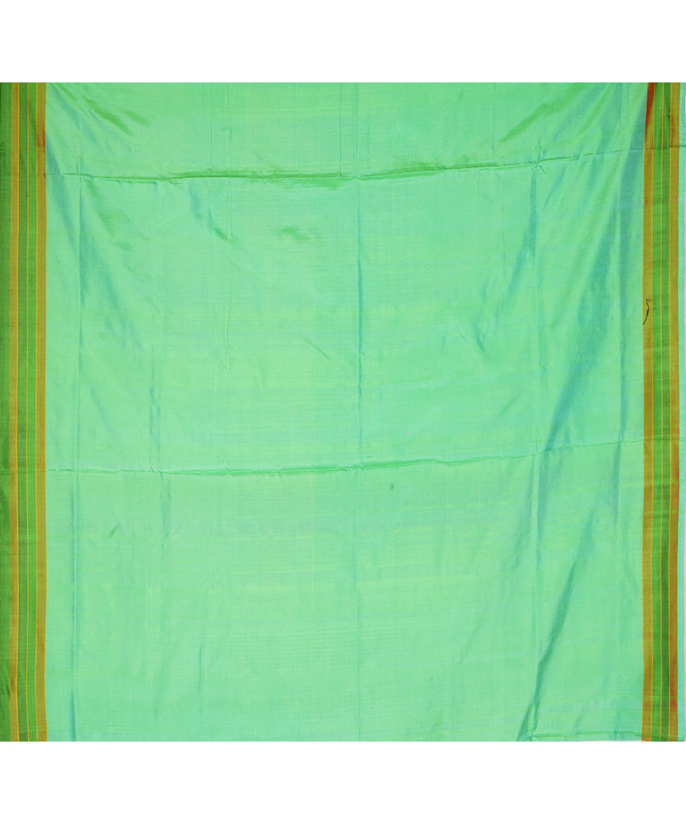 Light green silk handloom pochampally ikat saree