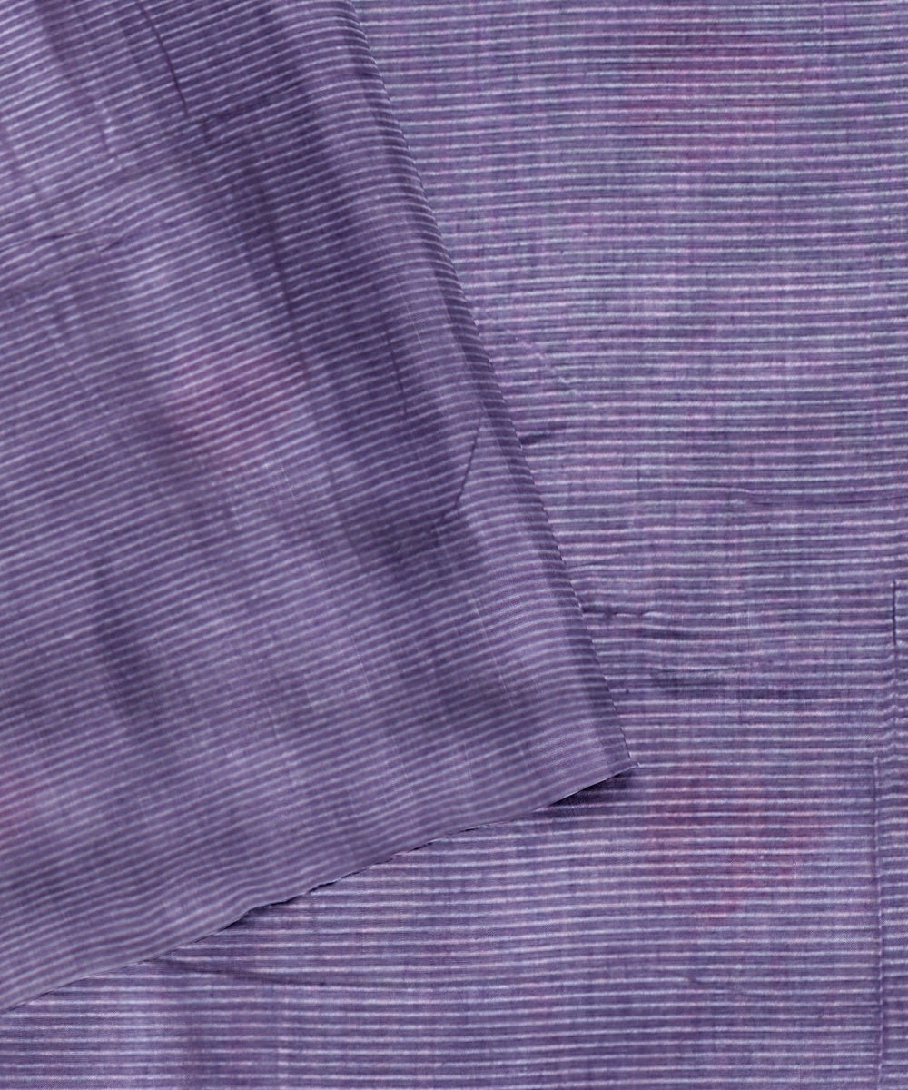 Purple pink handloom cotton bengal saree