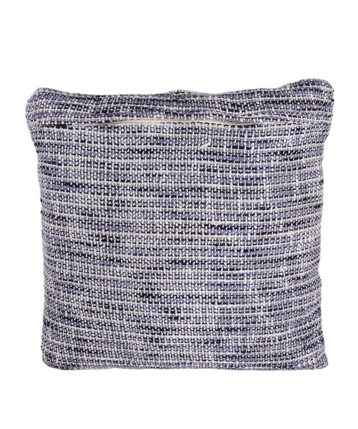Blue white handmade cotton fabric cushion cover