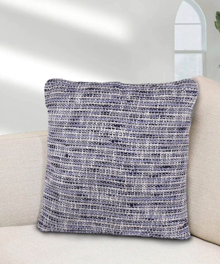 Blue white handmade cotton fabric cushion cover