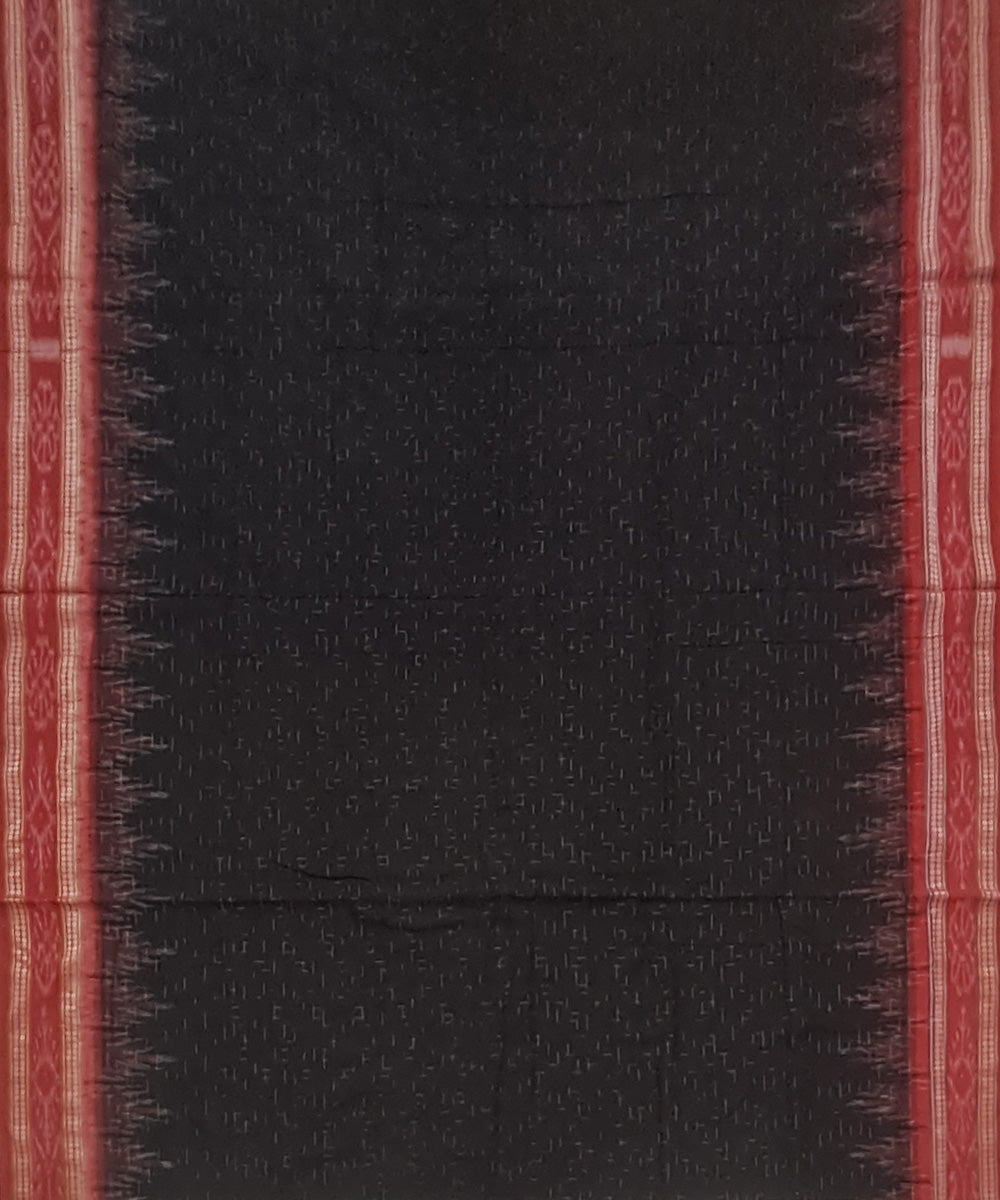 Black maroon temple border handloom nuapatna cotton saree