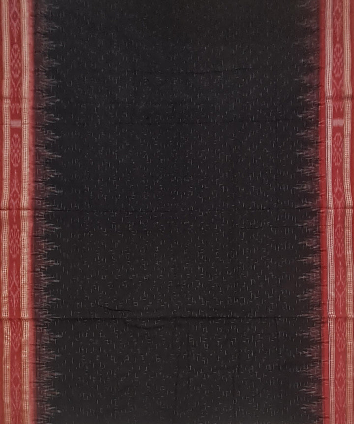 Black maroon temple border handloom nuapatna cotton saree