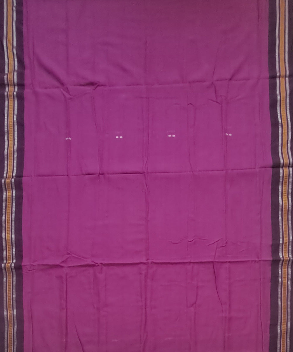 Purple black cotton handloom nuapatna saree