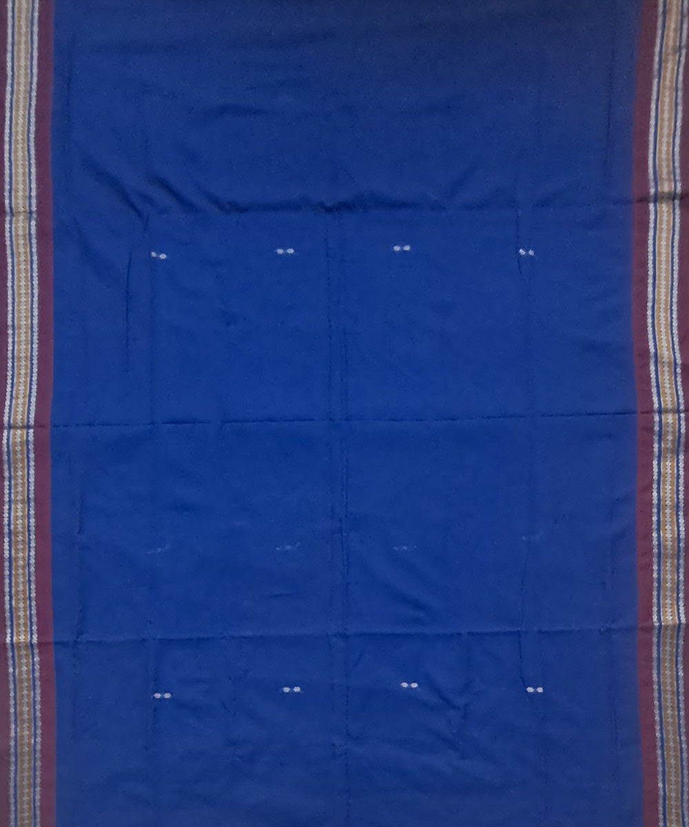 Navy blue maroon cotton handloom nuapatna saree