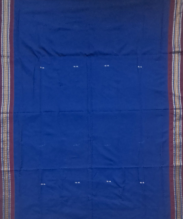 Navy blue maroon cotton handloom nuapatna saree