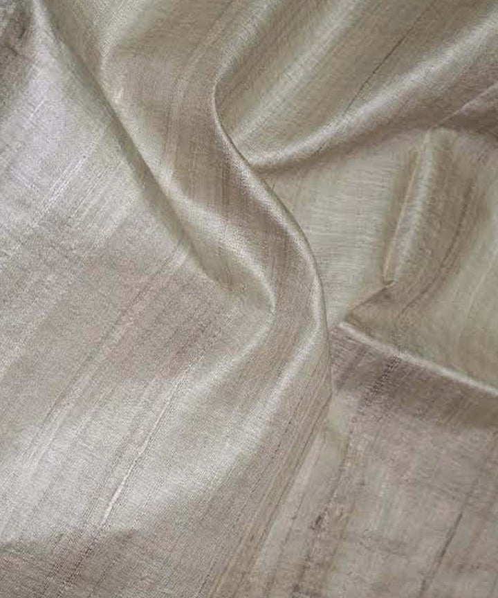 Grey handwoven kosa tussar fabric