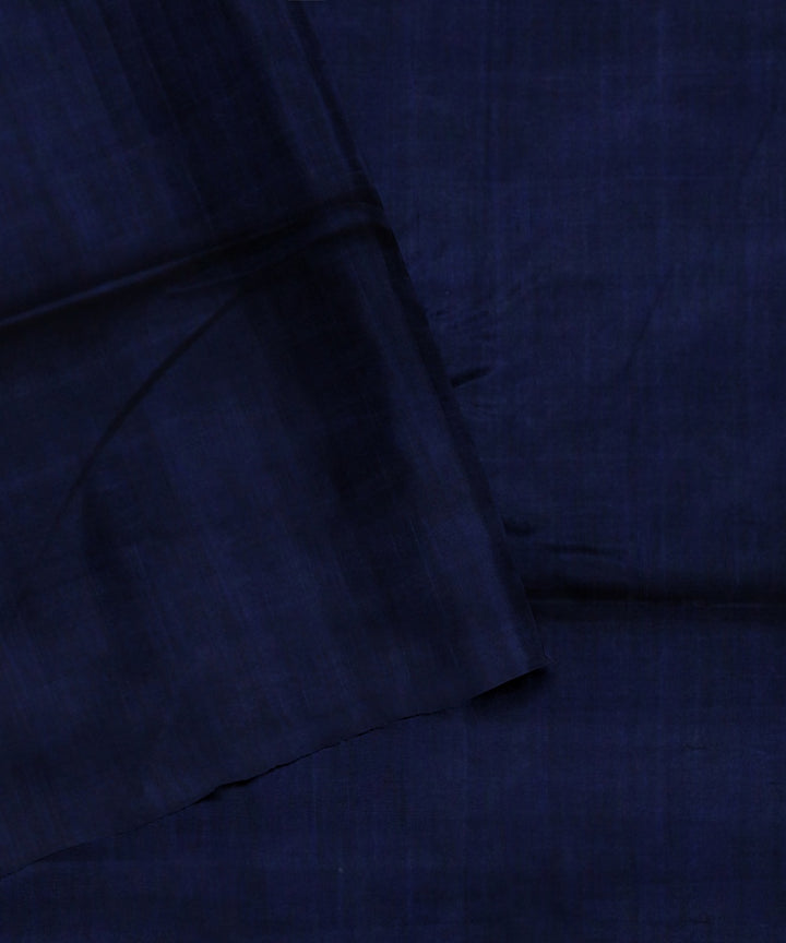 Midnight blue handwoven cotton bengal saree