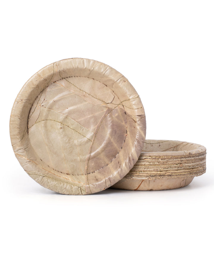 Beige Disposable  Handcrafted plates