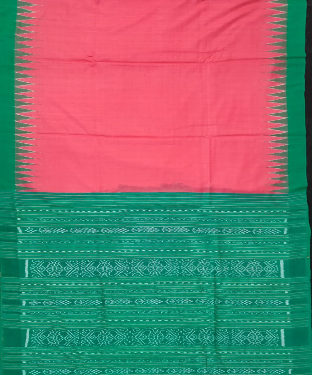 Sky blue pink silk handloom gopalpur saree