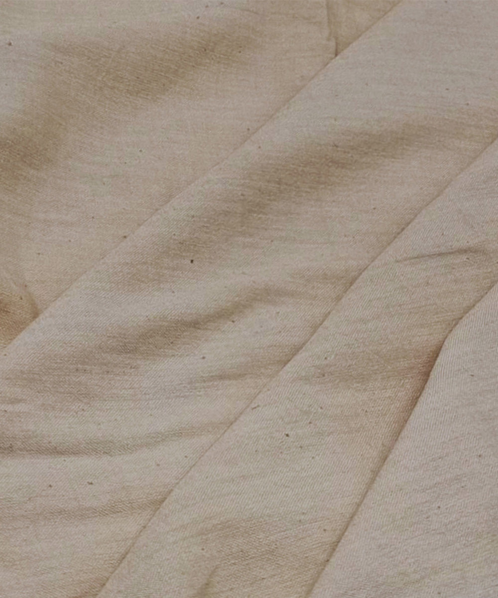 Cream handwoven cotton fabric