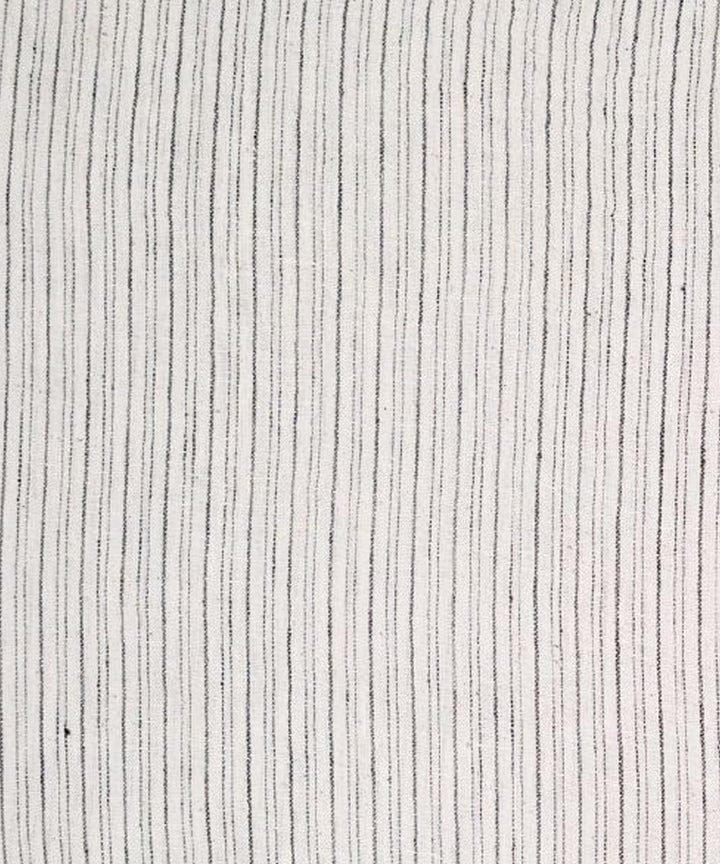 Black stripe on cream handwoven cotton kala cotton fabric