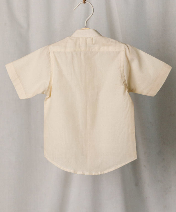 Uthram white handwoven cotton shirt