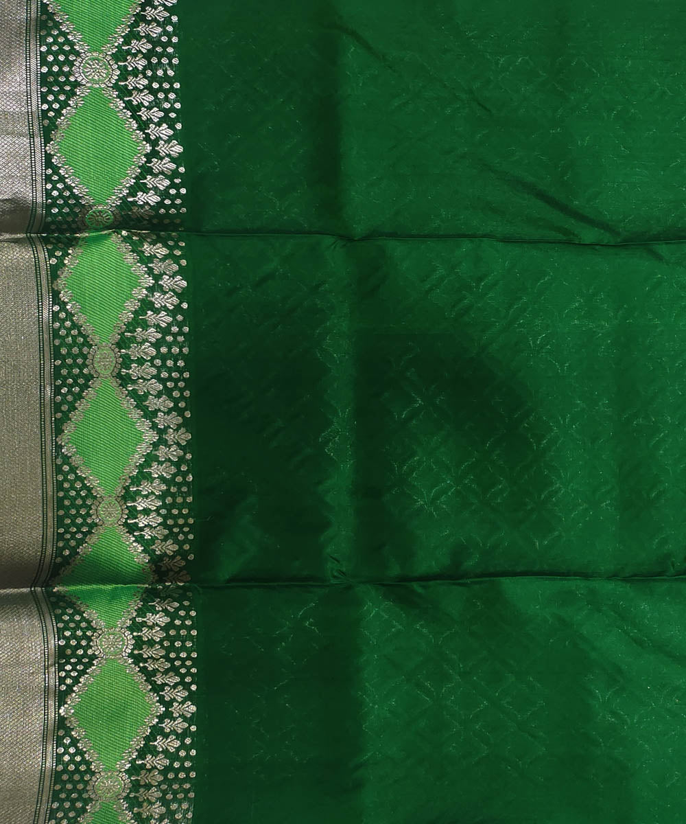 Cyan blue dark green silk handloom venkatagiri saree