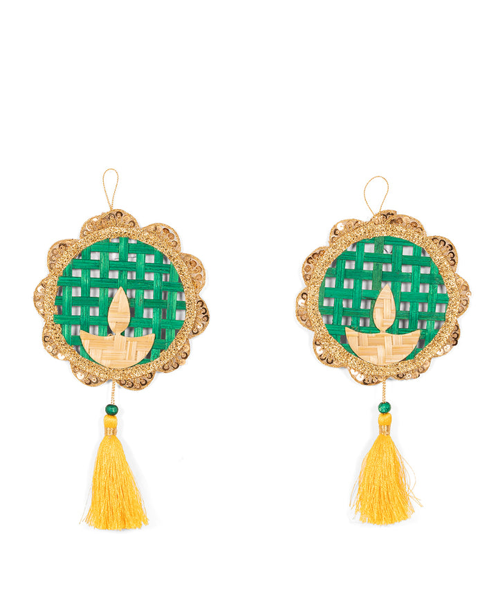Deepak Handcrafted Bamboo Hanging - Set of 2