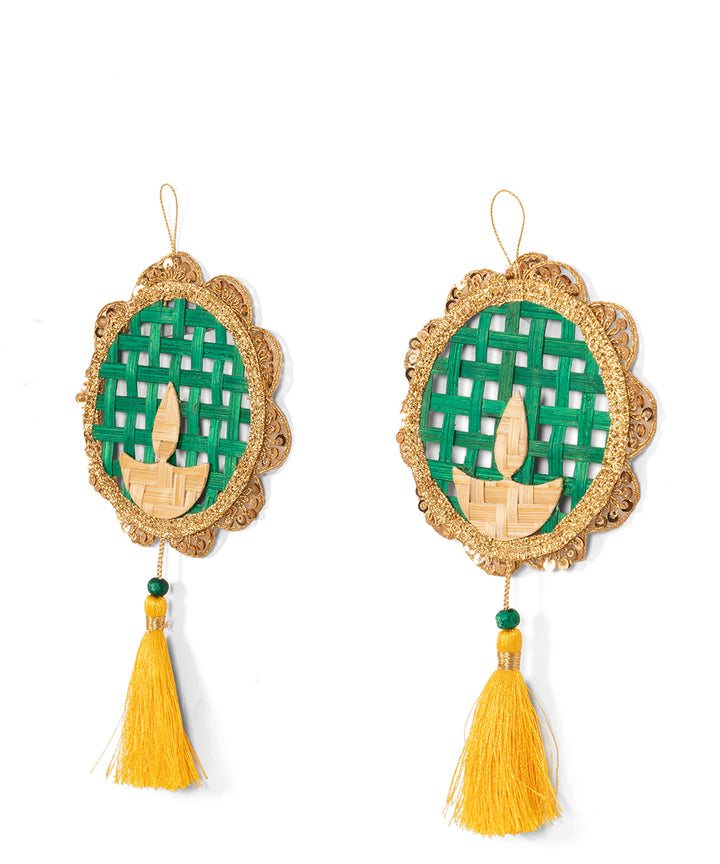 Deepak Handcrafted Bamboo Hanging - Set of 2