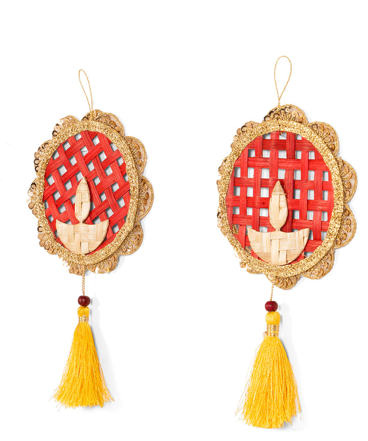 Deepak Handcrafted Bamboo Hanging - Set of 2