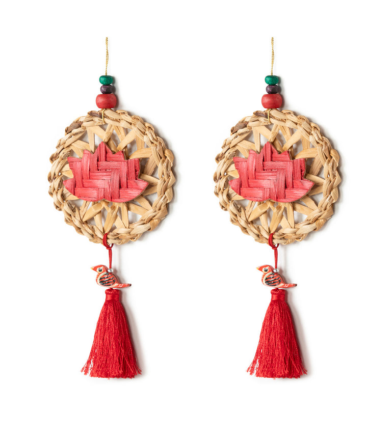 Chakra Lotus Handcrafted Banana Hanging - Set of 2