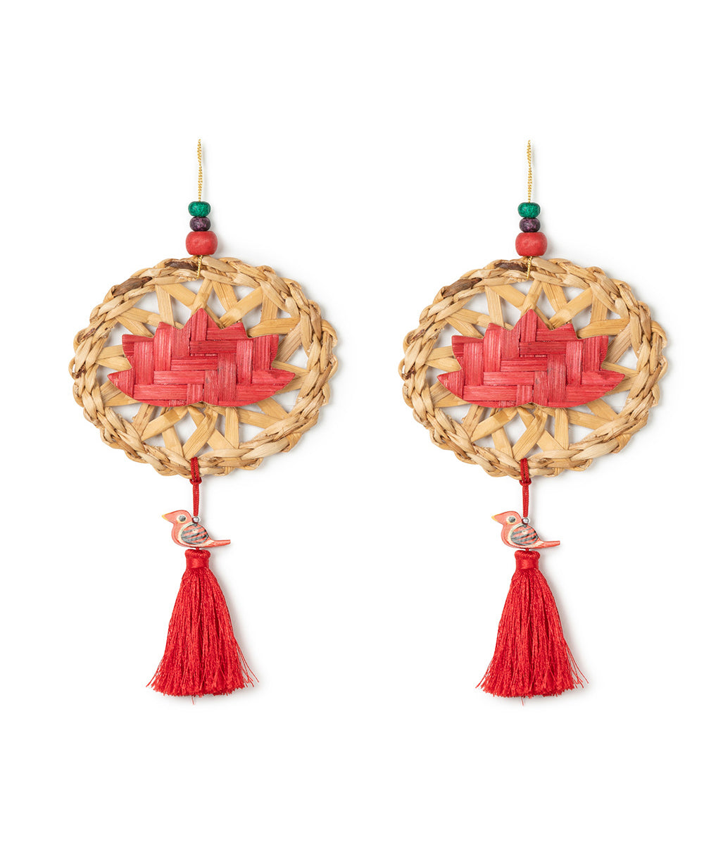 Chakra Lotus Handcrafted Banana Hanging - Set of 2