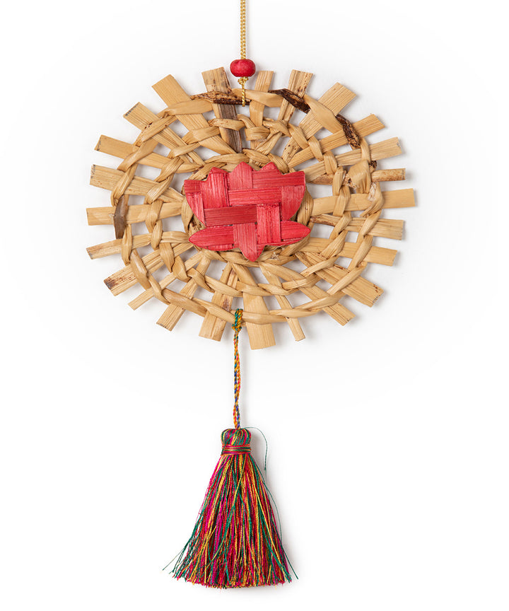 Mandala Lotus Handcrafted Banana Hanging - Set of 2