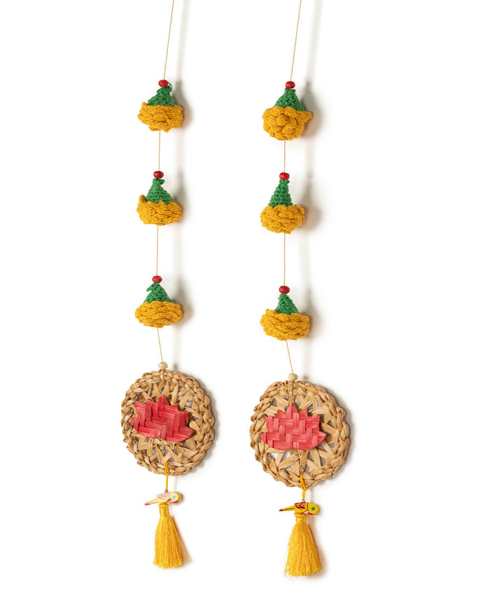 Marigold Lotus Handcrafted Banana Hanging - Set of 2