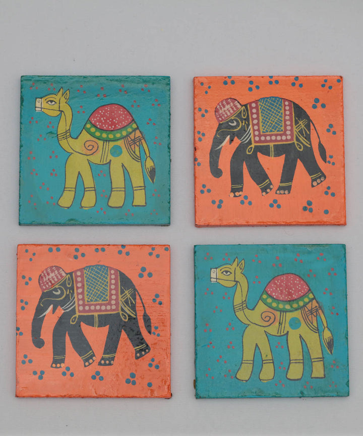 Multicolor mdf hand painted coaster