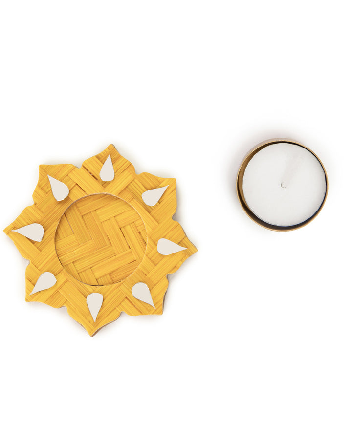 Sitara Handcrafted Bamboo Tea light - Set of 5