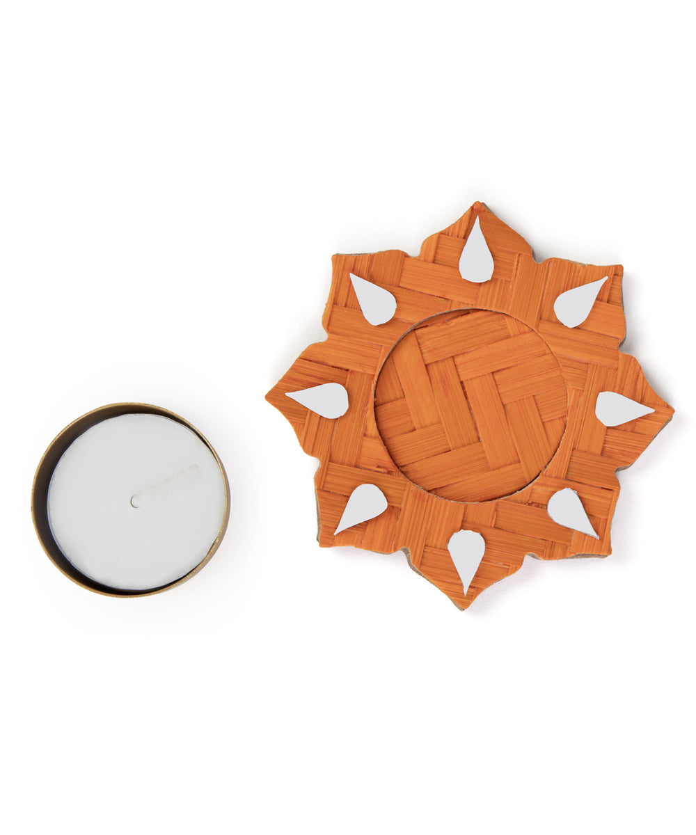 Sitara Handcrafted Bamboo Tea light - Set of 5