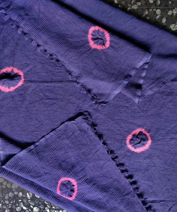 Purple multicolor tie dyed cotton towel