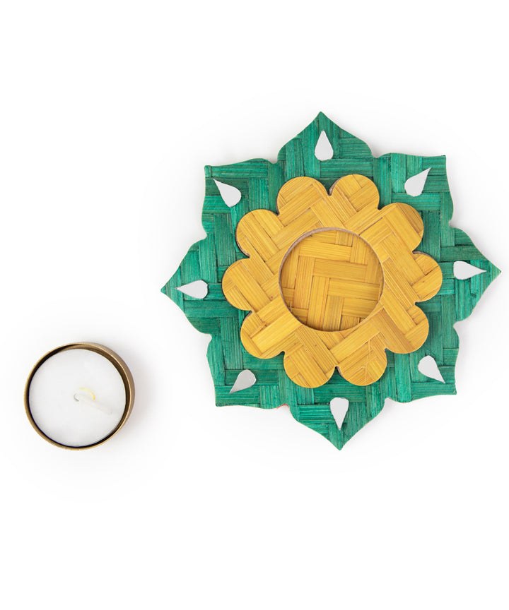 Phool Handcrafted Bamboo Rangoli Multicolor- Set of 2