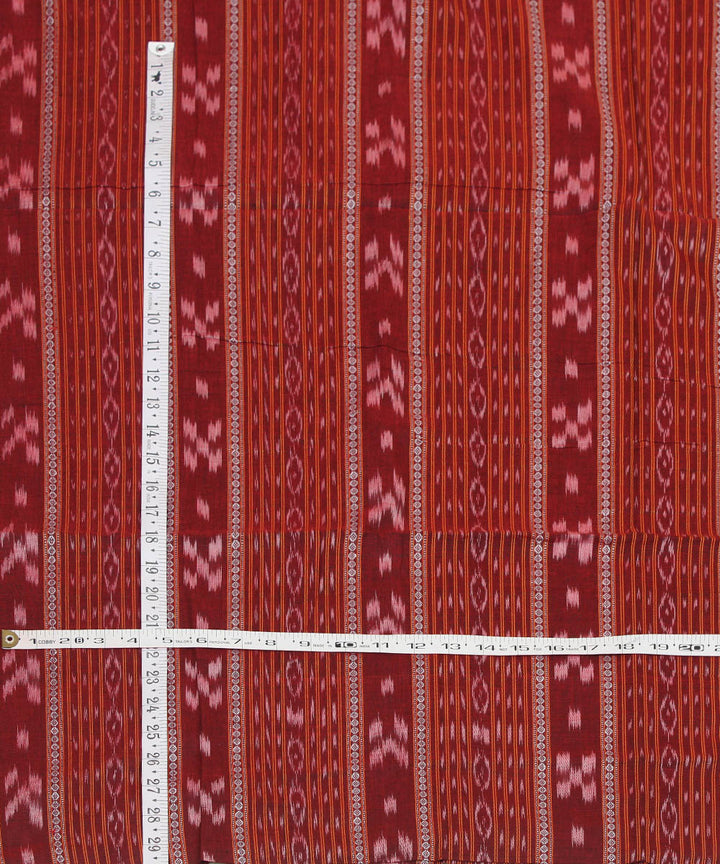 2.4 m maroon handwoven cotton nuapatna kurta material
