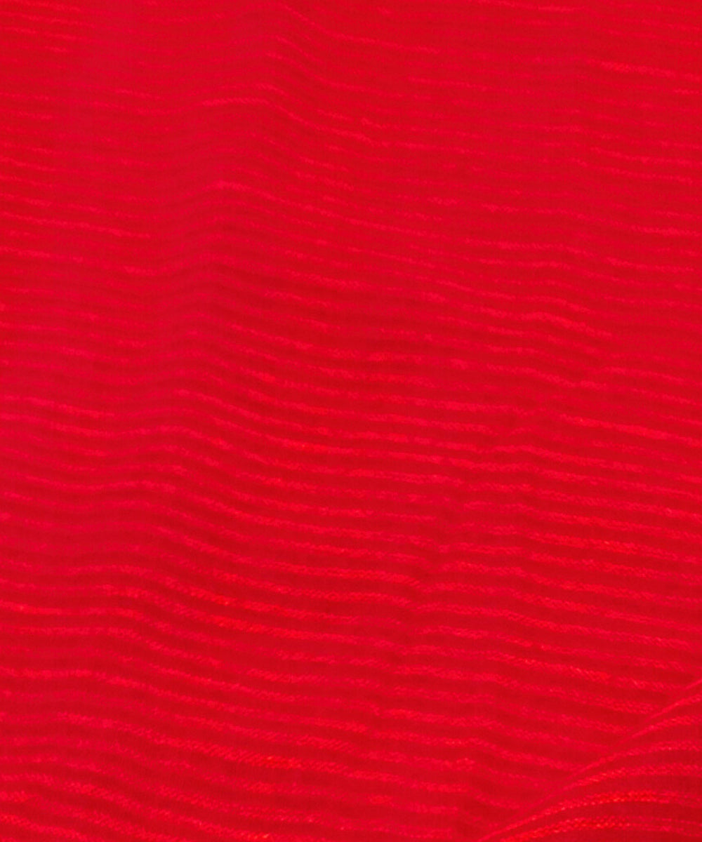 Red handwoven cotton khadi fabric