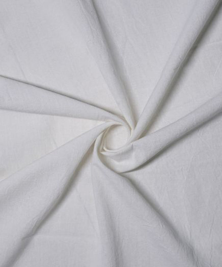 Cream plain handwoven cotton kala cotton fabric