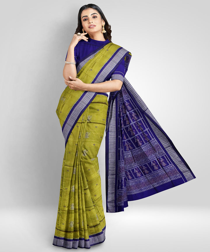 Bistre brown silk handwoven sambalpuri saree