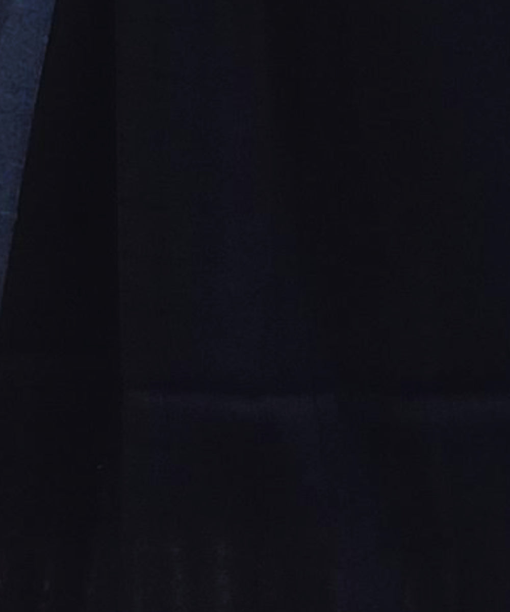 Navy blue handwoven cotton stole