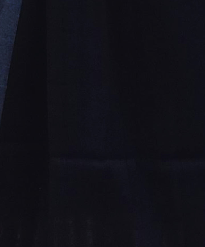 Navy blue handwoven cotton stole