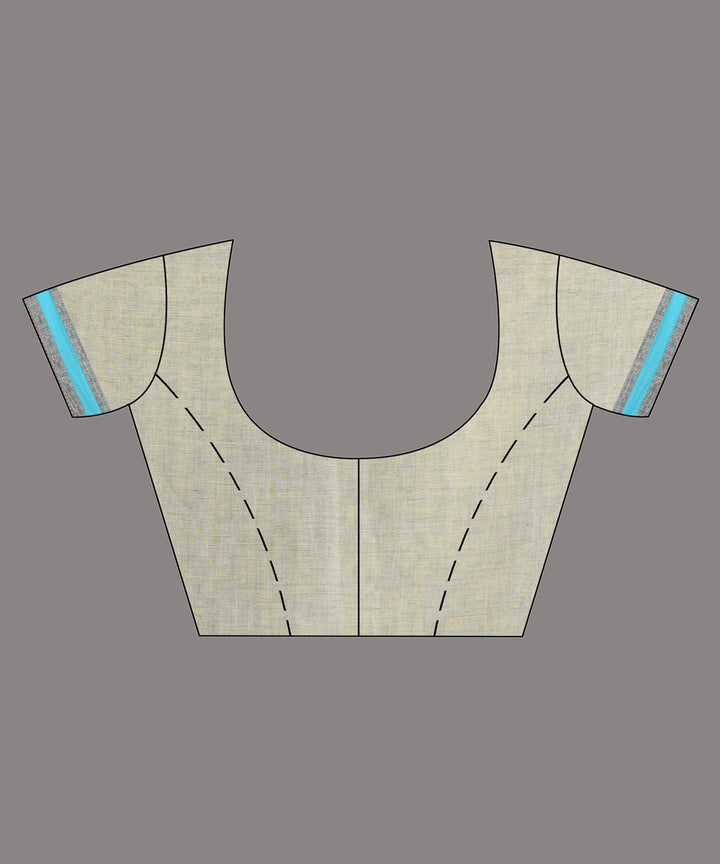 Green beige  handloom cotton bengal saree