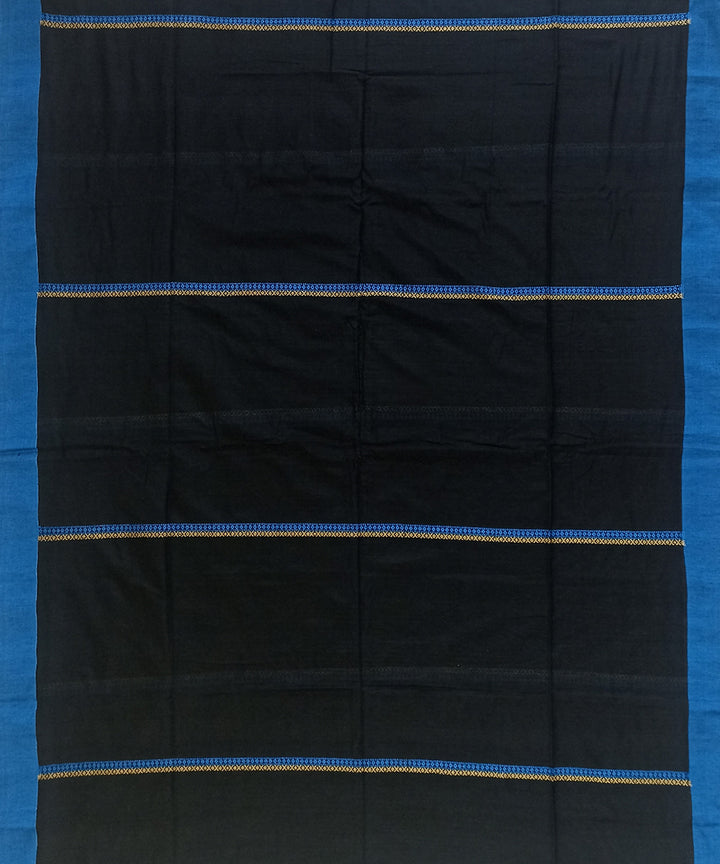 Black blue cotton handloom bengal saree